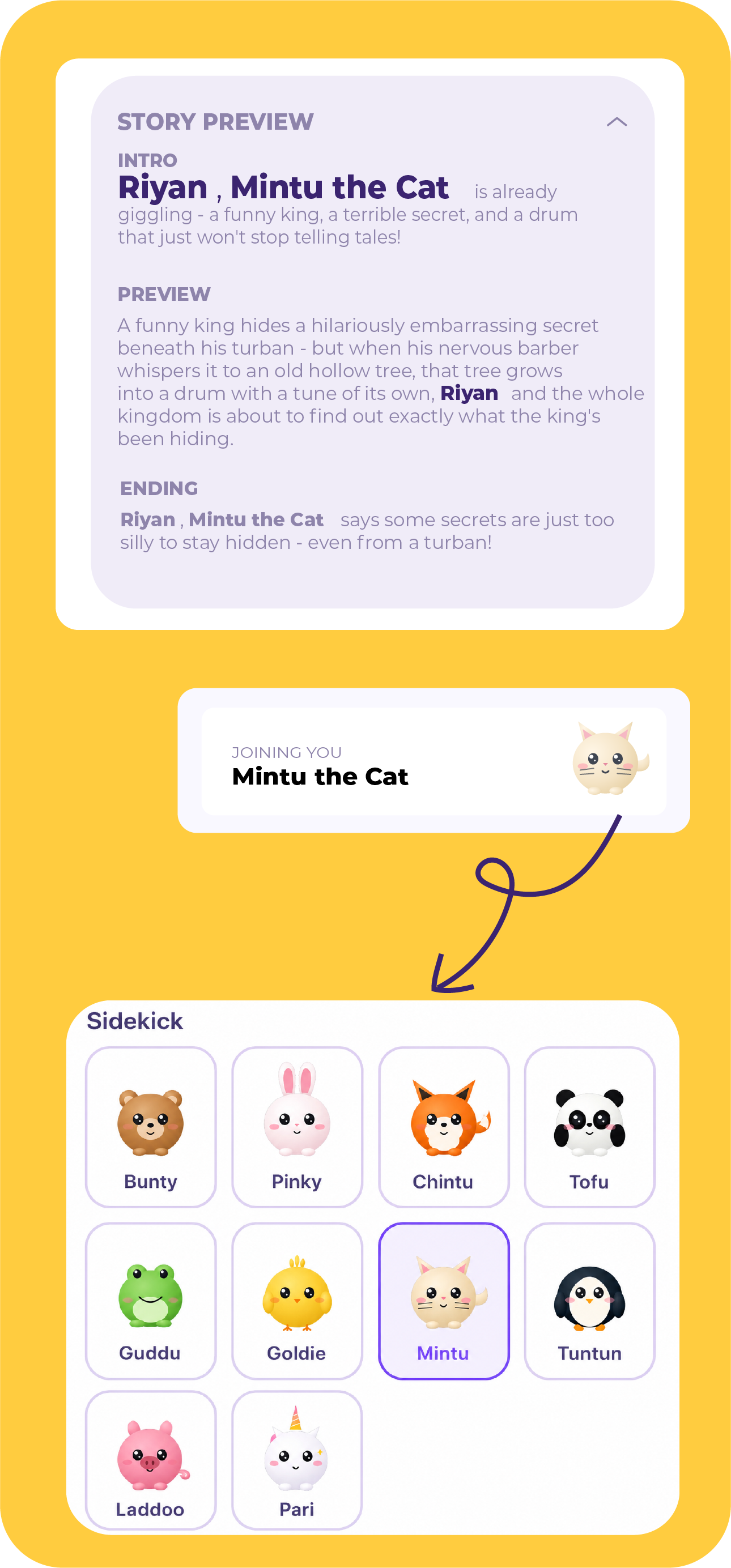 Picking a sidekick in the Jilmil app